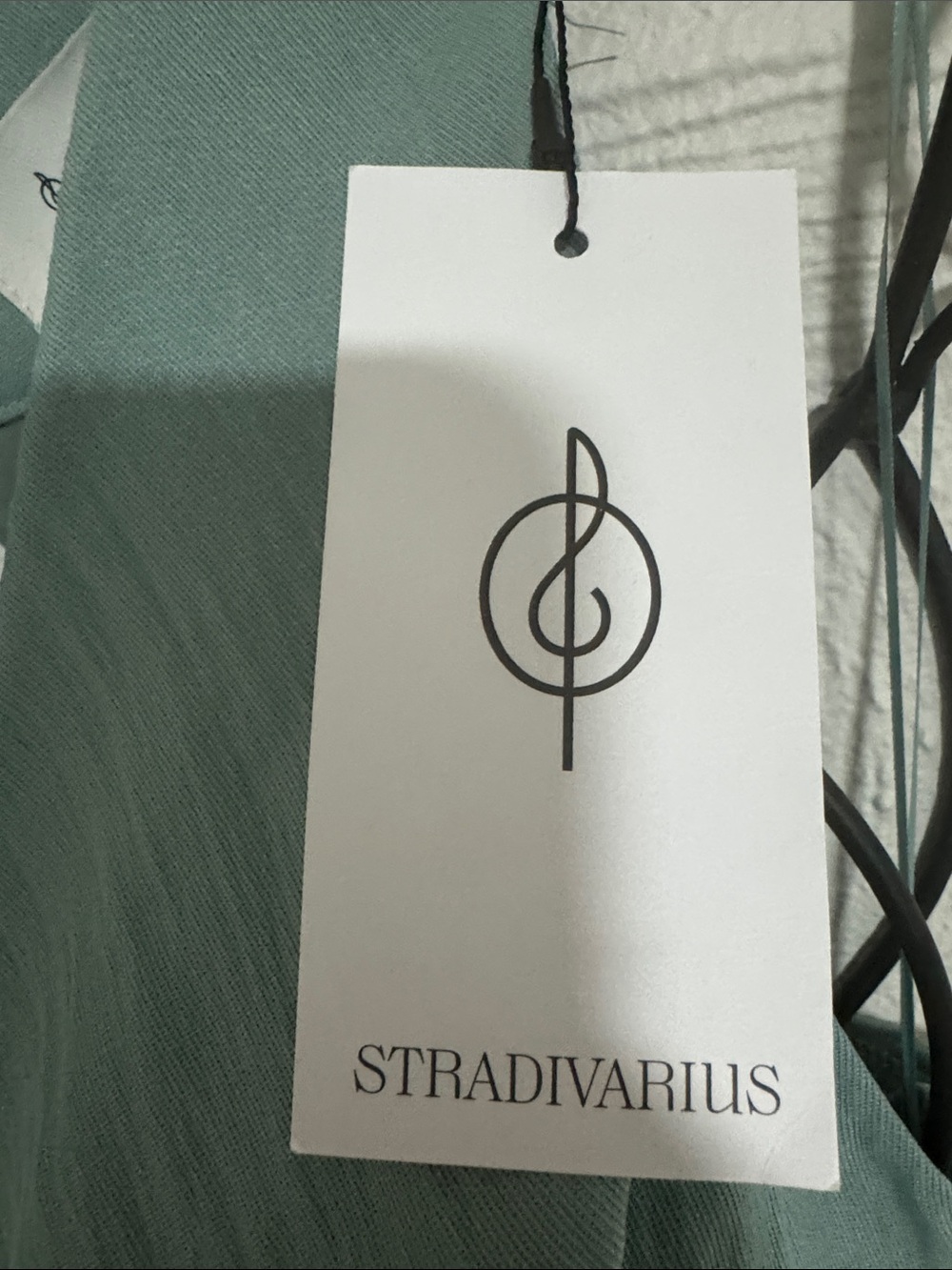 Stradivarius Draped Cowl Mini Dress in Sage Green - Picture 5 of 5